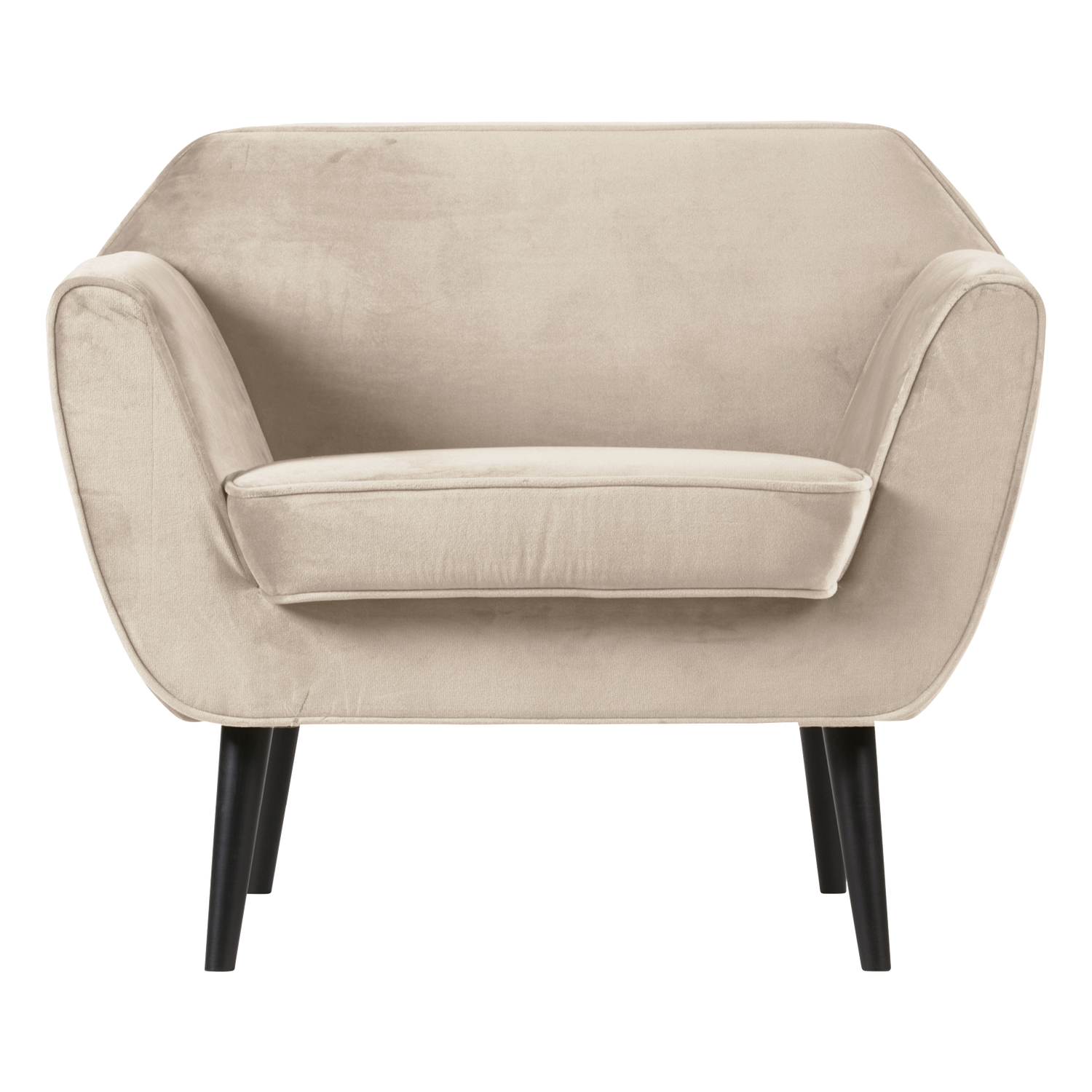 WOOOD fauteuil Rocco - Velvet - Off White - 75x92x81