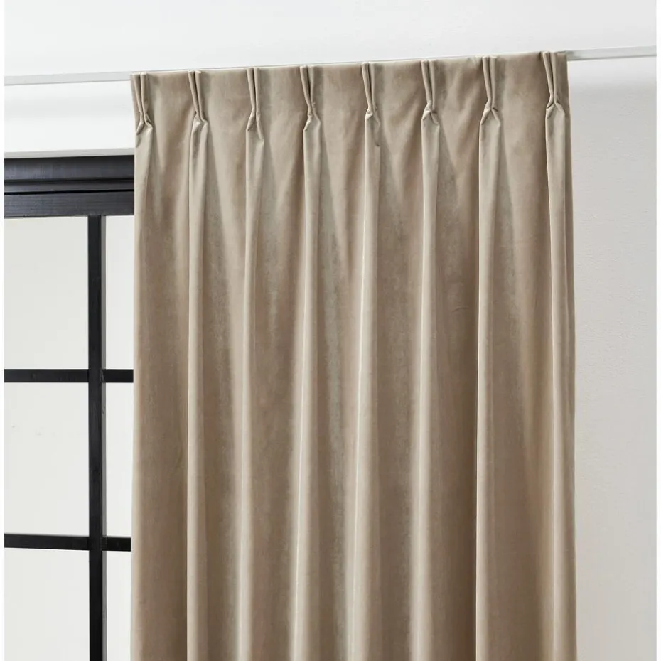 Kwantum Vouwgordijnen | Isolerende Gordijnen | Gordijn Velours Juliet  Naturel