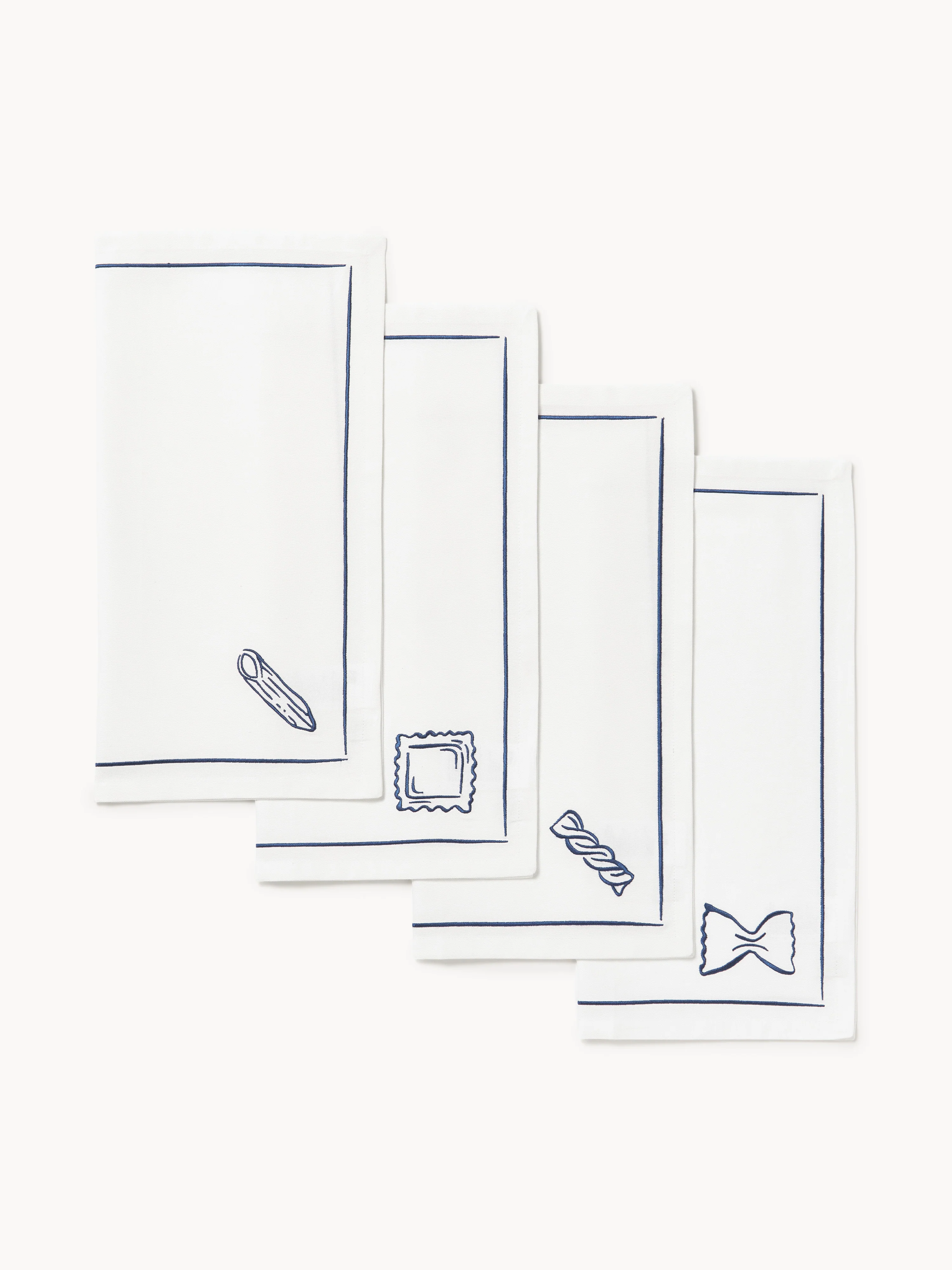Bestickte Servietten Tutti, 4er-Set