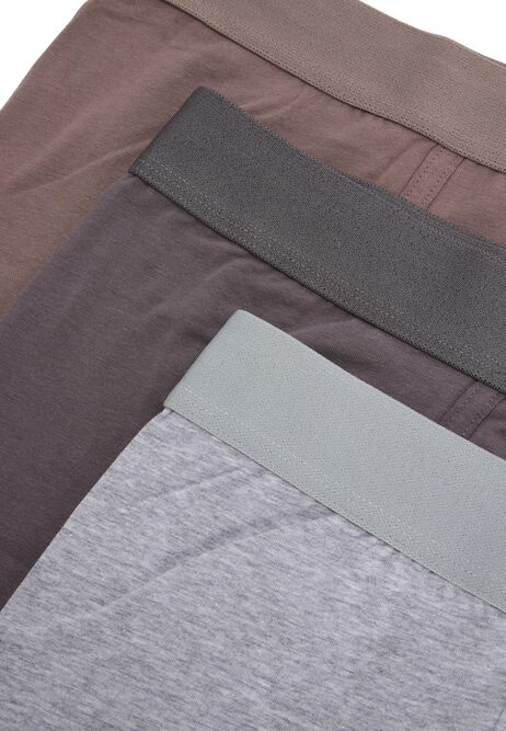 Mens 3pk Grey Keyhole Trunks