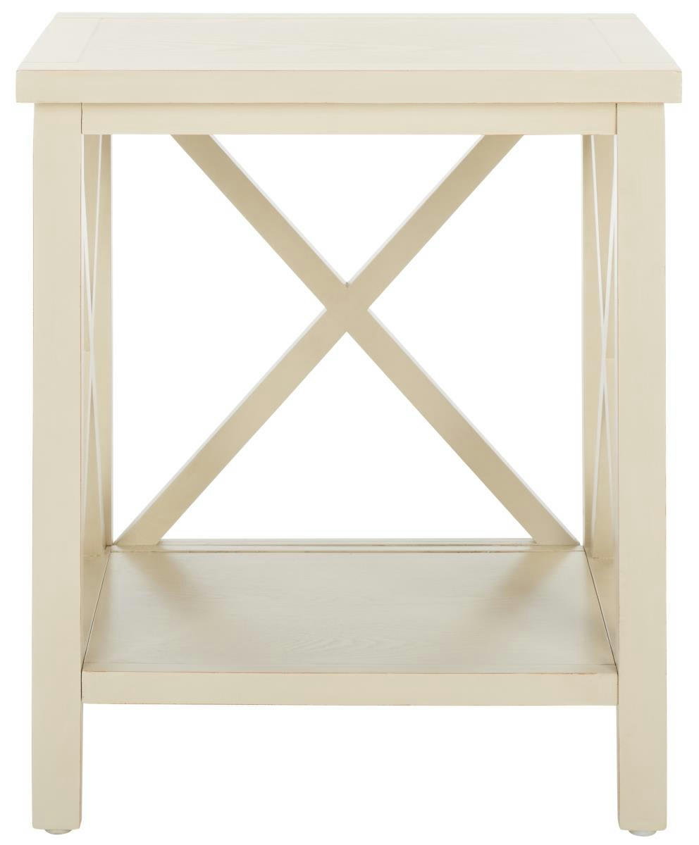 CEOLA - Table d'appoint Peuplier en Blanc, 35 X 45 X 55 cm