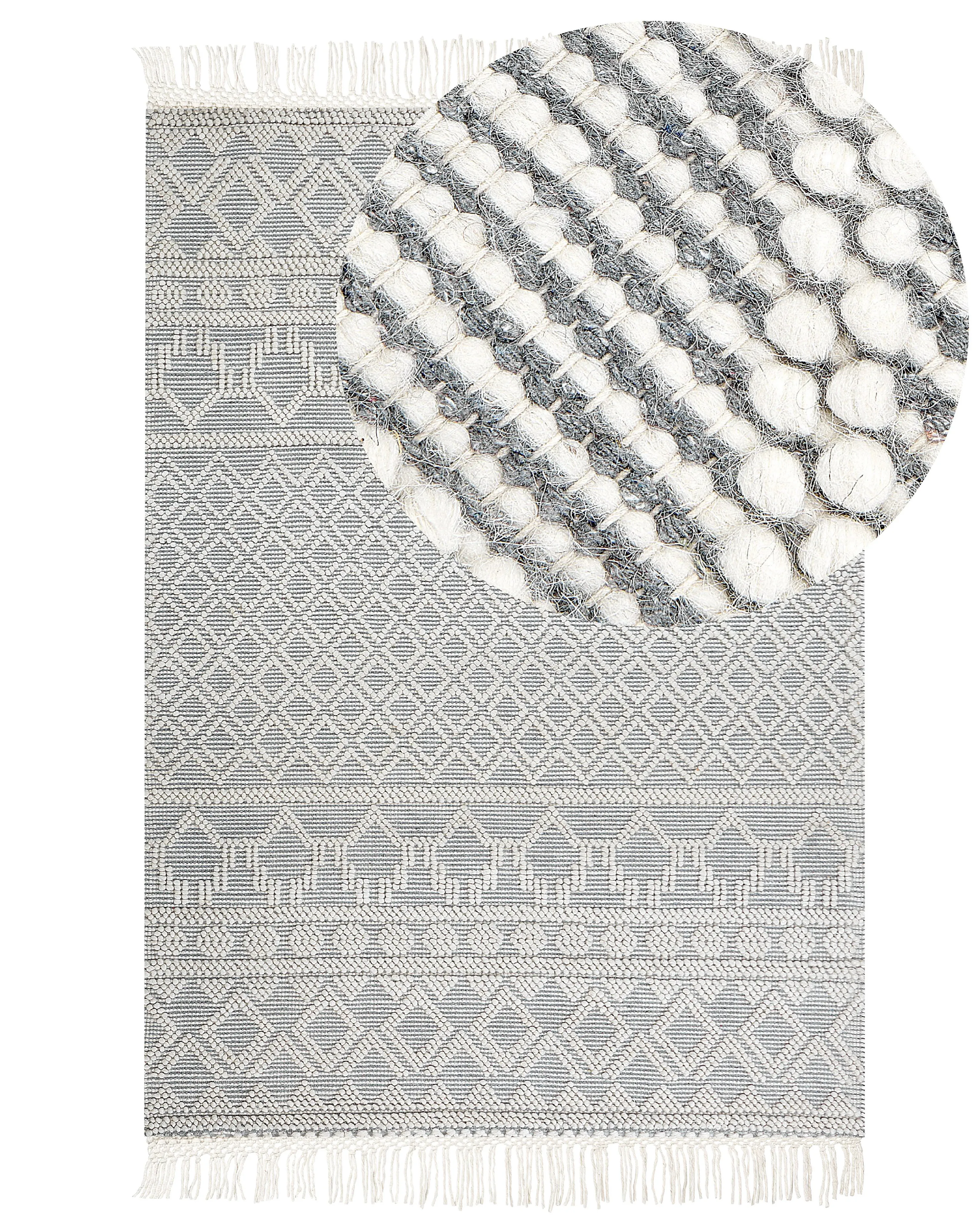 Rug SOLHAN Grey Beige 160 x 230 cm Wool