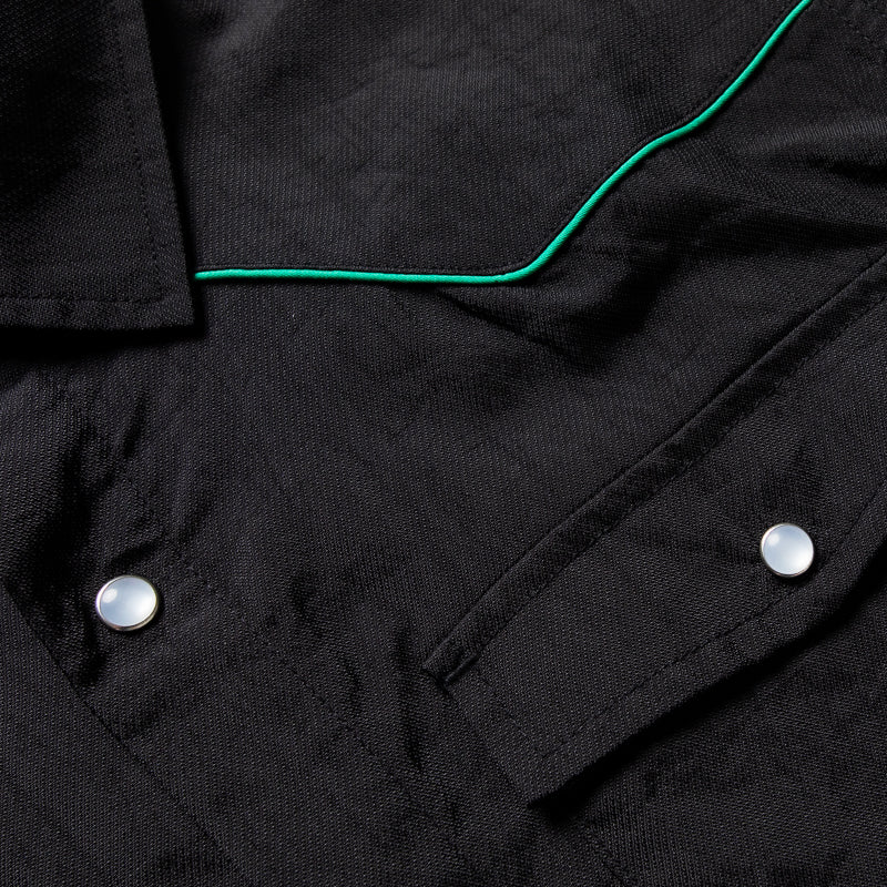 Pleasures Nylon Western Button Up - Black