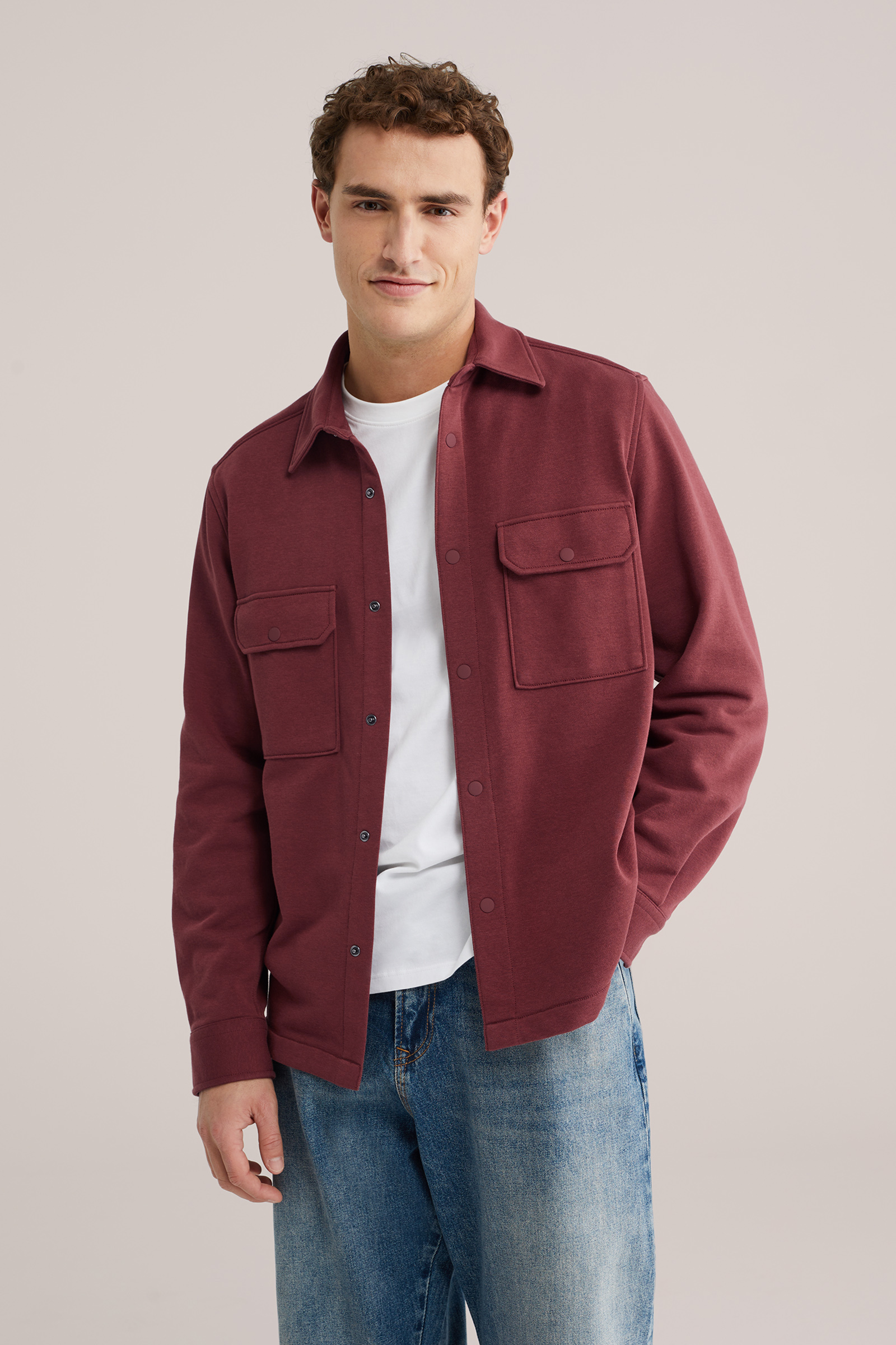 Heren regular fit overshirt