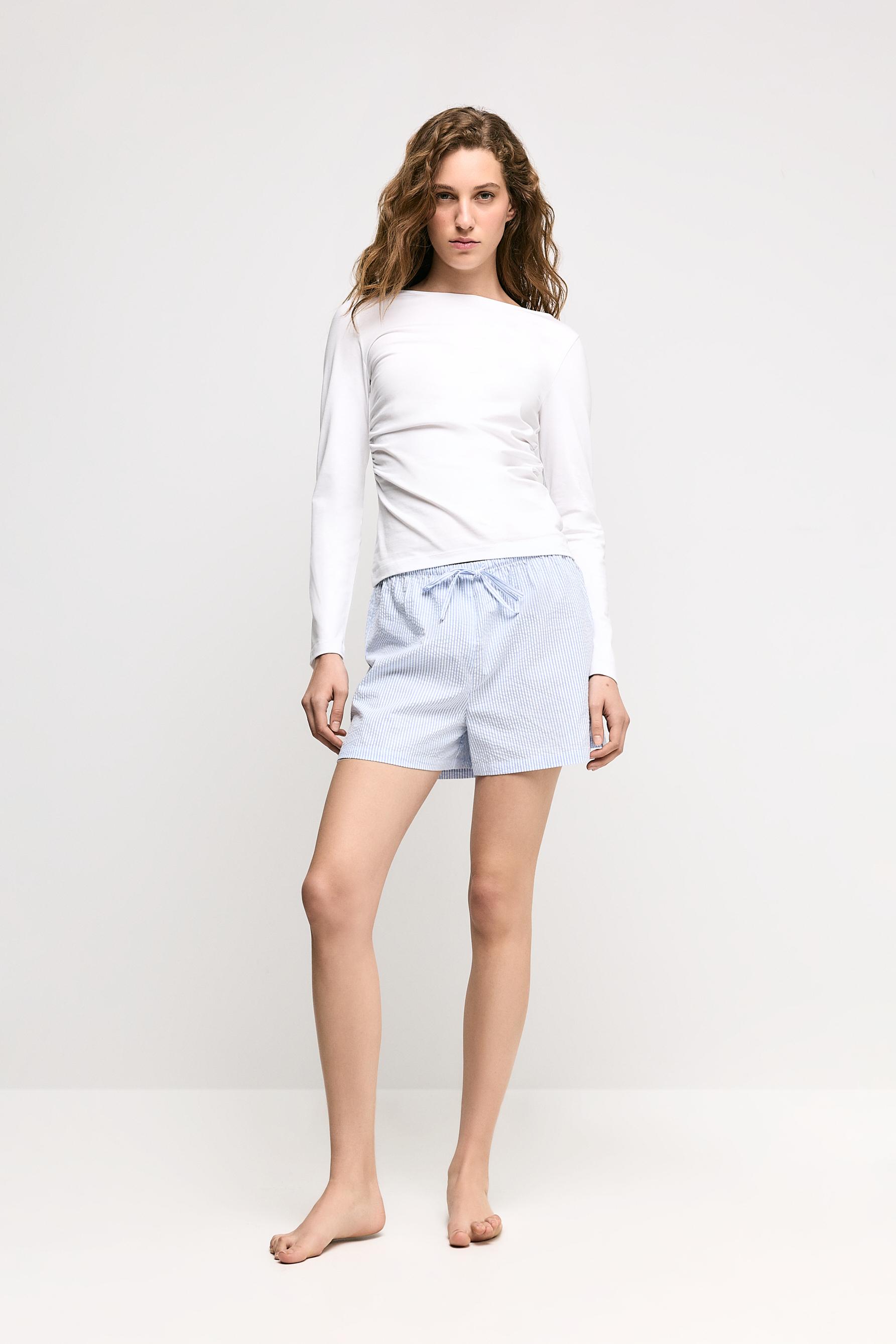 Short pijama rayas
