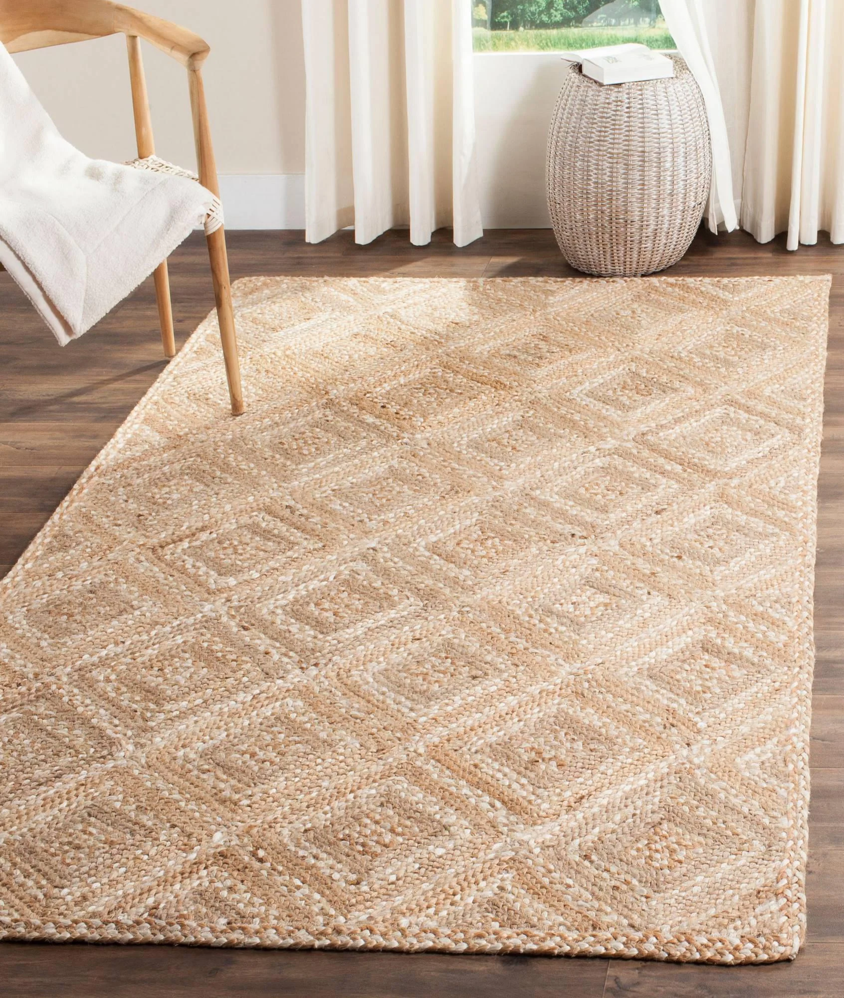 Vloerkleed Avery handgemaakt jute