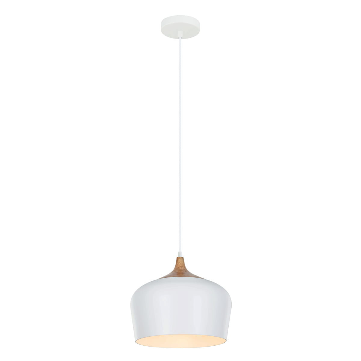 Lampa wisząca biała Britta 1xE27x60W wym: 100x30x30 cm Italux