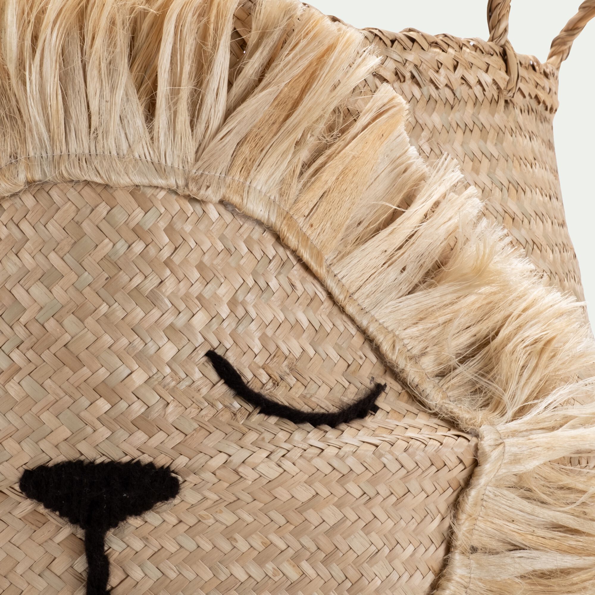 SIMBA - Panier déco lion en jonc de mer D40xH38cm - naturel