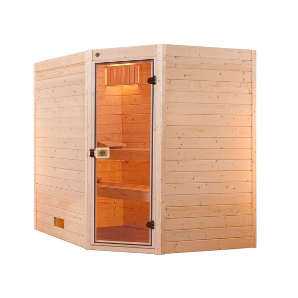 Massivholzsauna »VALIDA«, BxHxT: 239 cm x 203,5 cm x 189 cm