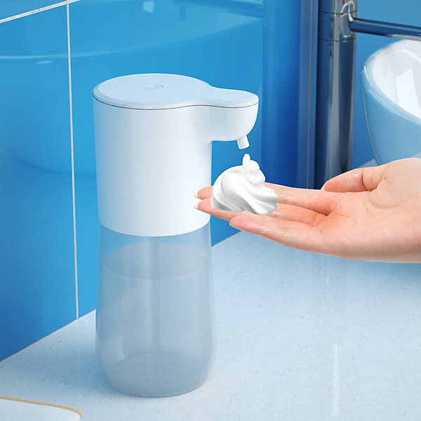 Distributeur automatique de savon de 600 ml avec chargement USB pour cuisine et salle de bain