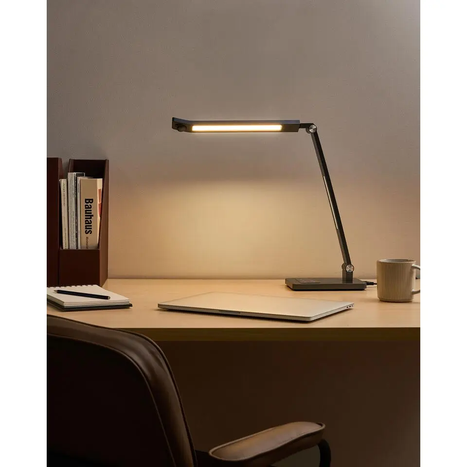LEPUS - Bureaulamp LED - Donkergrijs - Synthetisch materiaal