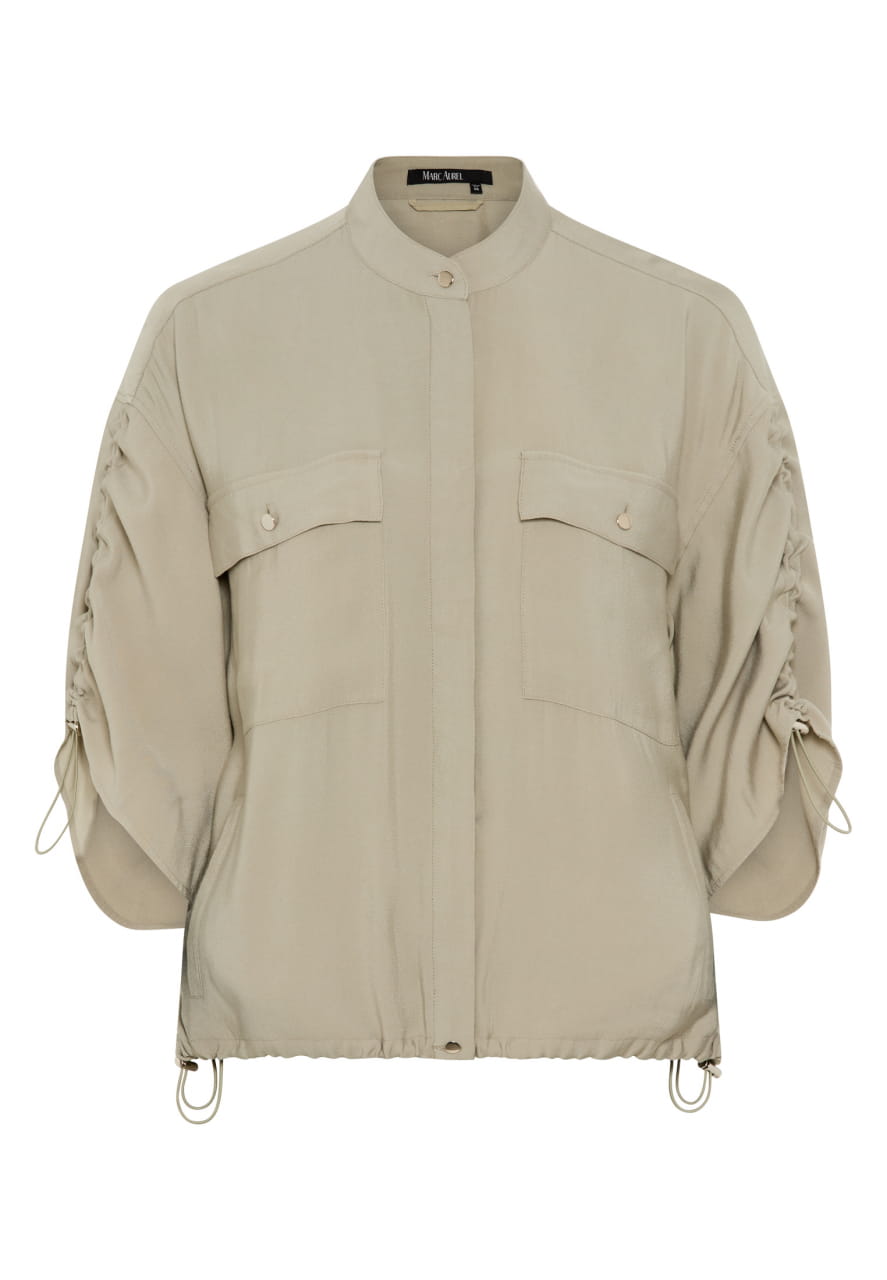 Hemdjacke aus Shiny Twill