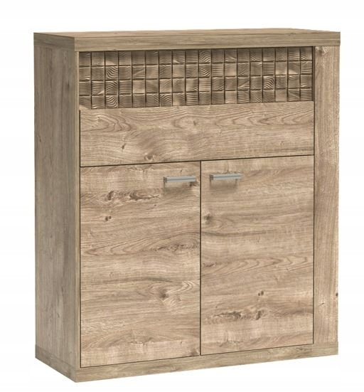 Komoda NATURAL 102 cm dąb ribbeck pojemna półki drzwi