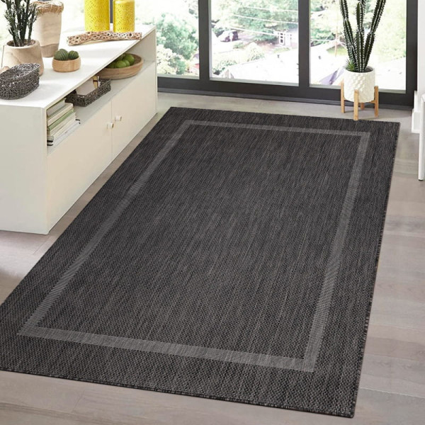 Dywan zewnętrzny Relax ramka czarny 60 cm x 100 cm