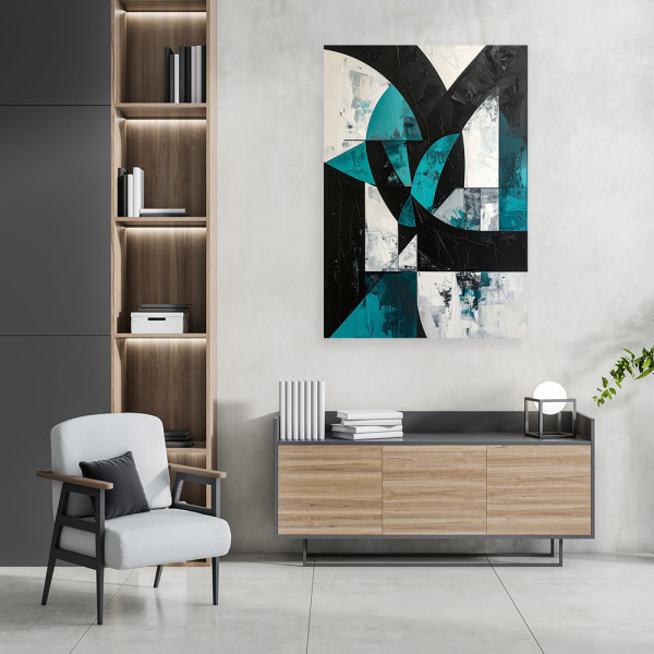 Obraz do salonu sypialni biura, Geometryczne kształty abstrakcja 20x30