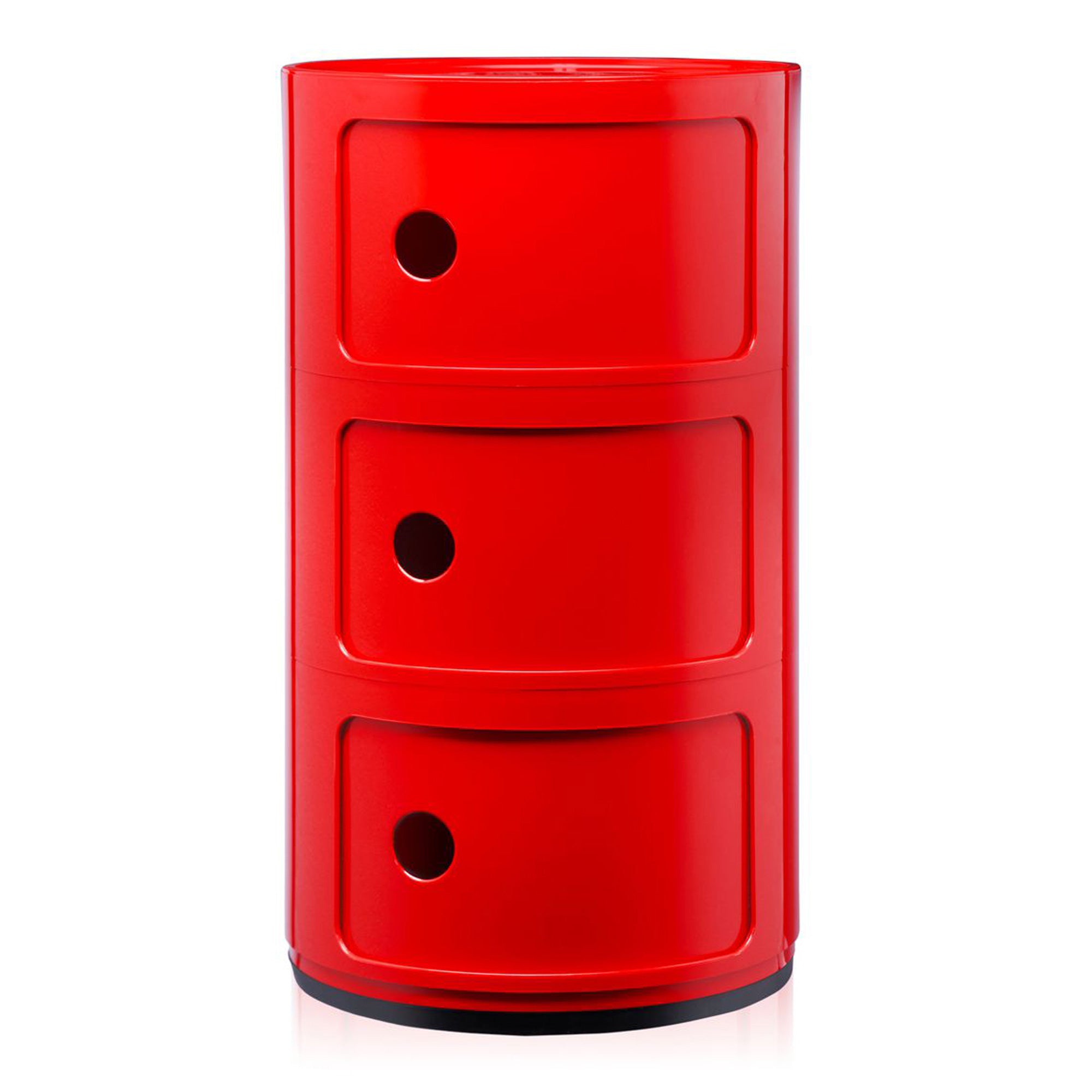 Kartell Componibili Kast Ø 32 cm - 3 Modules - Rood