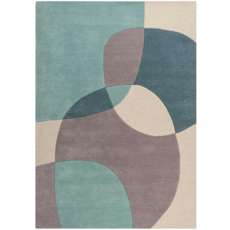GLOW - Tapis de salon pure laine bleu radiance 120 x 170