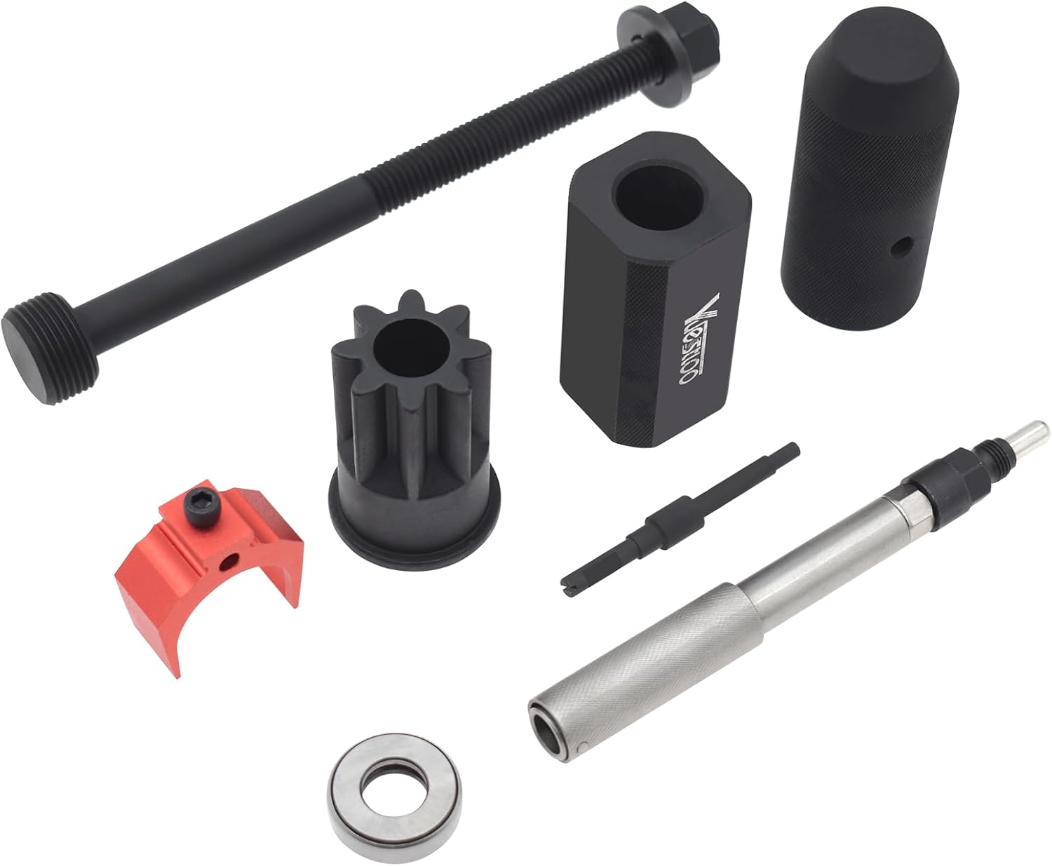 9U-6891 Injector Sleeve Remover Installer Set + J-42083 Automatic Timing Pin + 9U-7227 Injector Height Tool + J-38587-A Engine Barring Socket Fits for CAT Caterpillar 3406E C15 C16 Engines