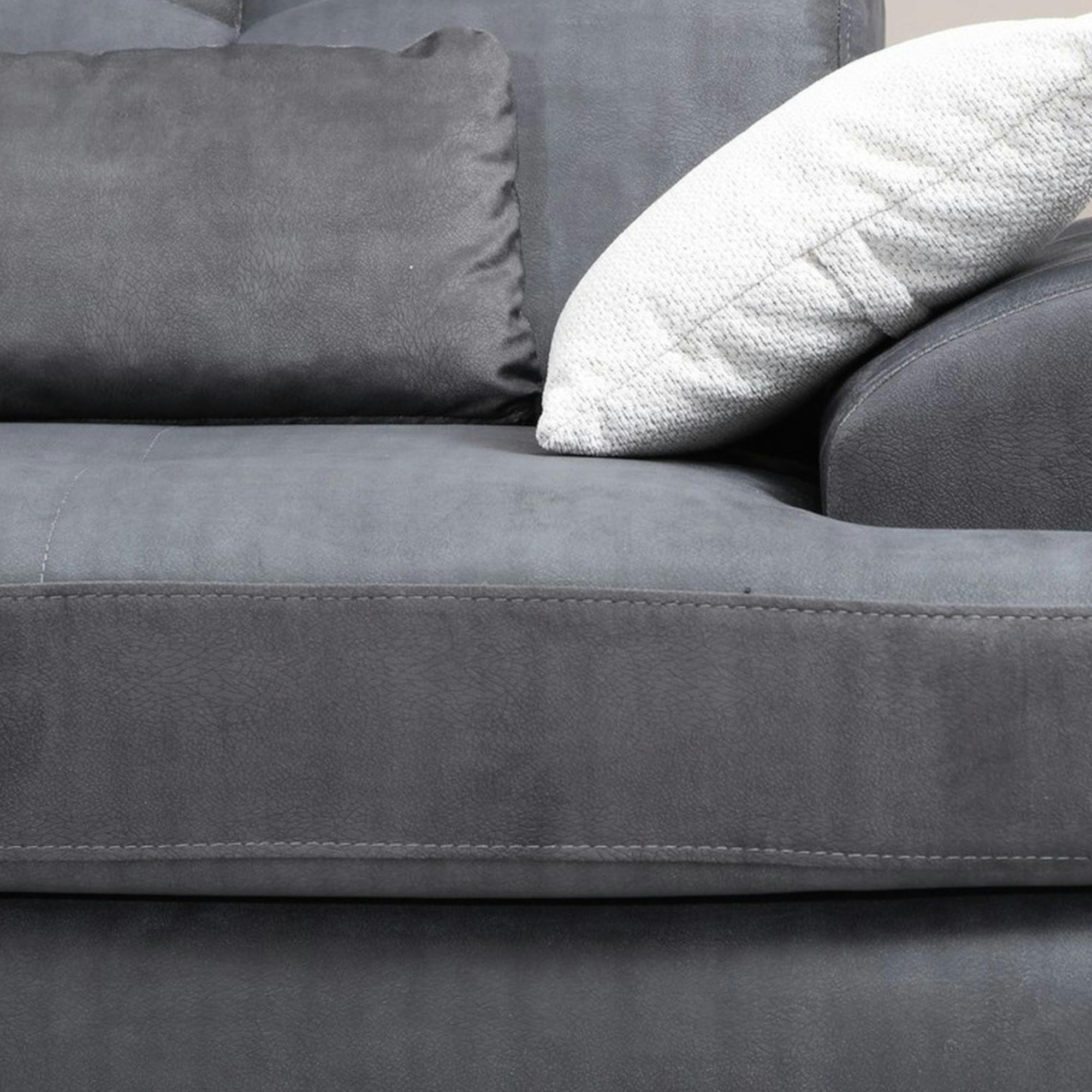 Canapé 3 places anthracite avec dossier inclinable MILO