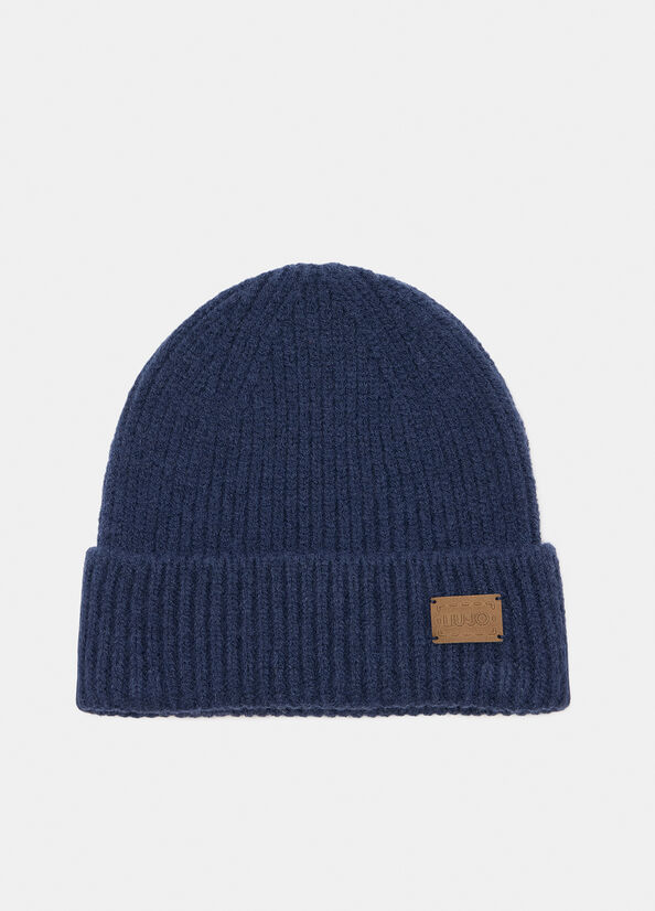 Berretto beanie in maglia a coste