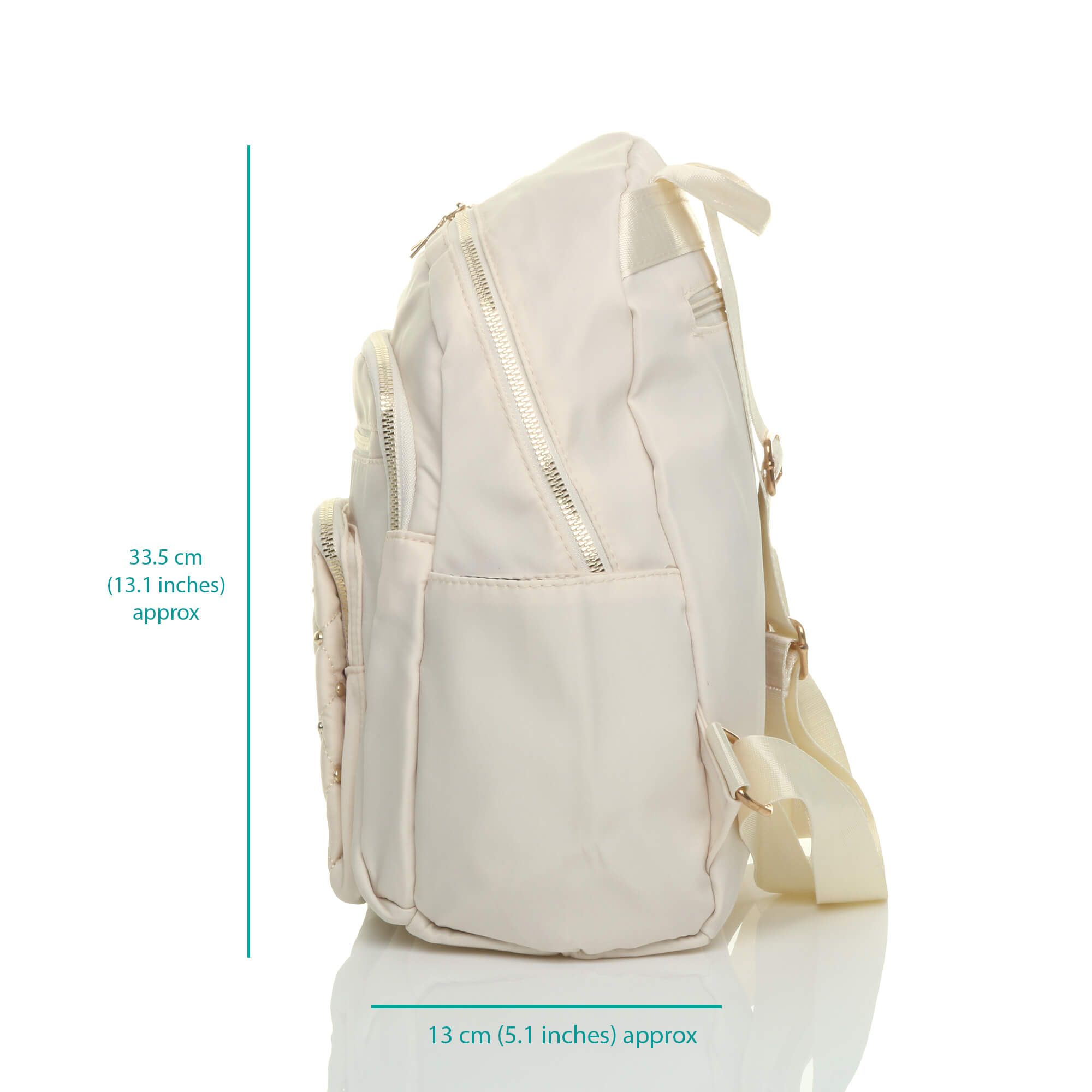 AJVANI Quilted Studded Backpack Everyday Bag