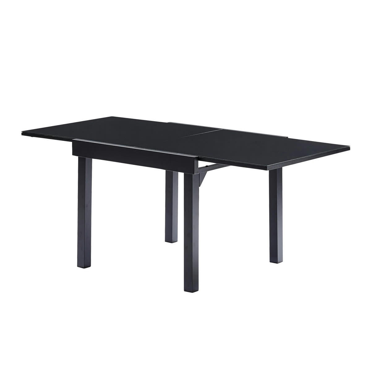 MODULO - Table de jardin en aluminium extensible noir 4/8 pers.