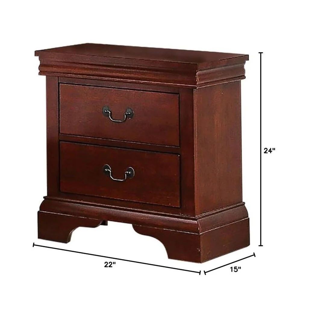 Contemporary Bedroom Furniture Nightstand 2 x Drawers Bed Side Table Pine wood