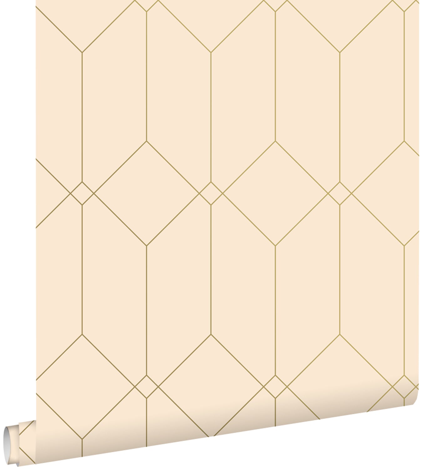 ESTAhome behang art deco motief goud en beige - 53 cm x 10.05 m - 139747