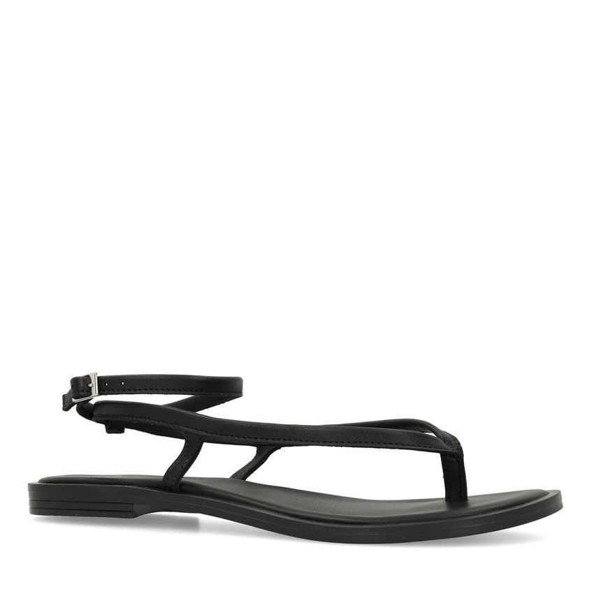 Manfield Manfield X Jolielot - Zwarte leren sandalen
