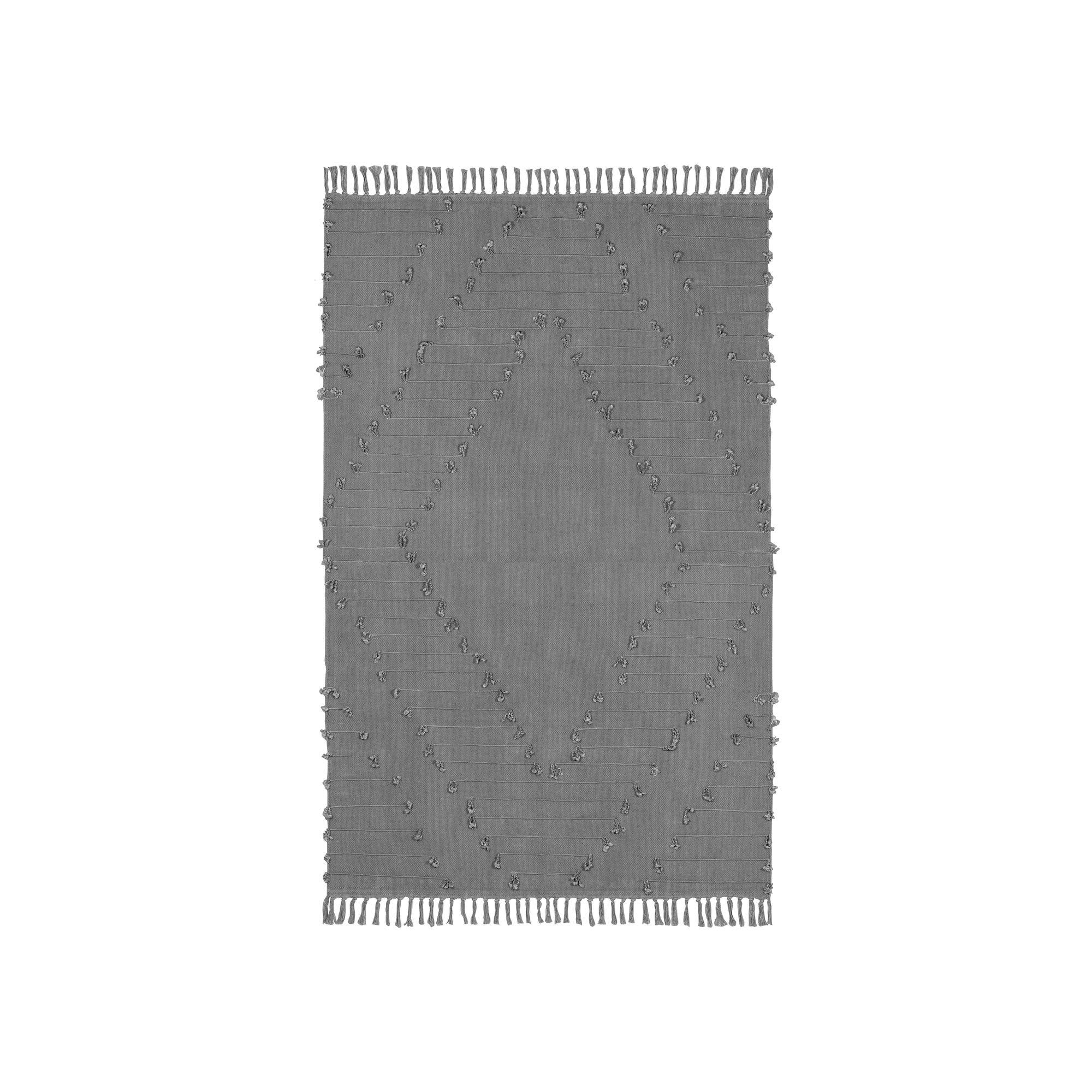 NOOS - Tapis en coton gris bleuté 120x180cm