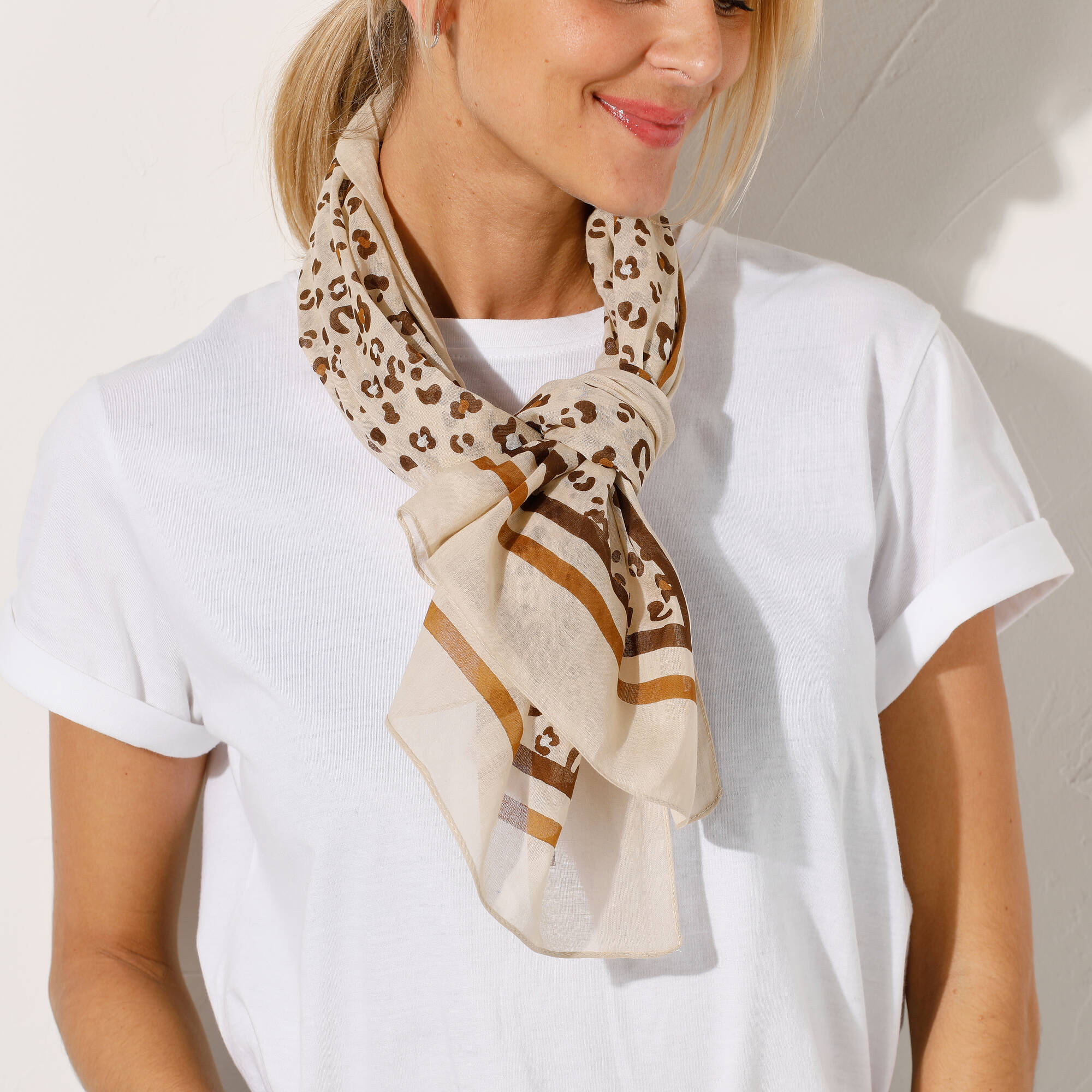 Foulard imprimé léopard