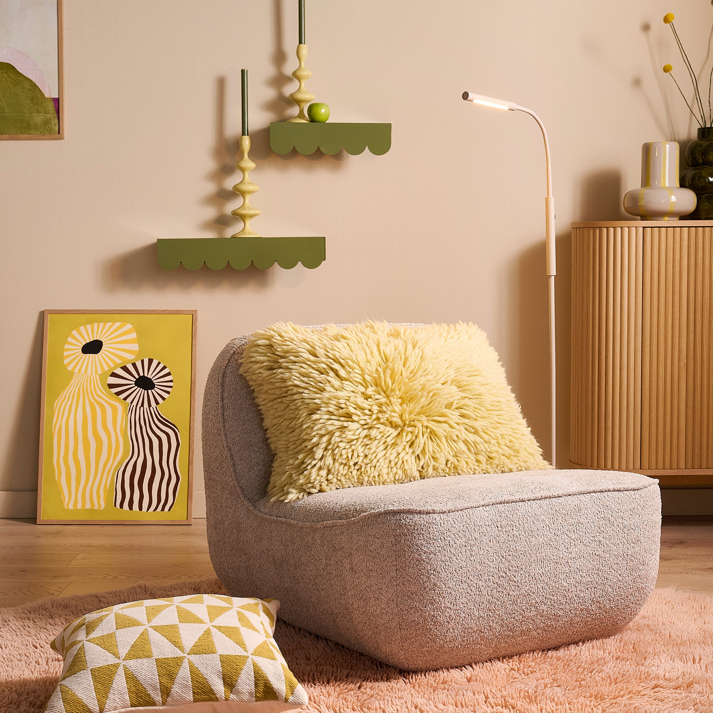 by fonQ Niv Oplaadbare Vloerlamp - Zand