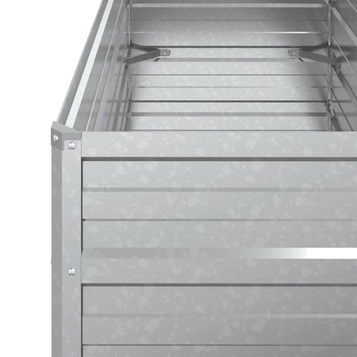 NNEVL Garden Raised Bed 100x40x45 cm Galvanized Steel Silver