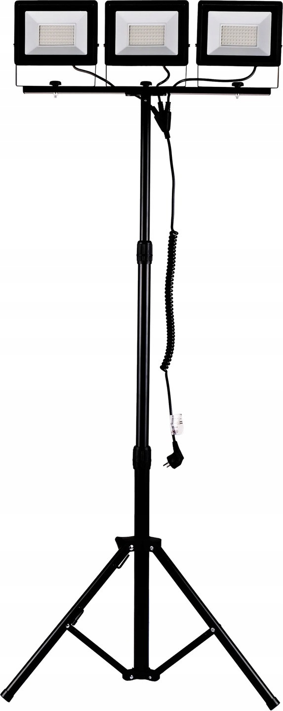 Naświetlacz LED Germina 3x50W na statywie IP65   kabel spiralny 1szt.