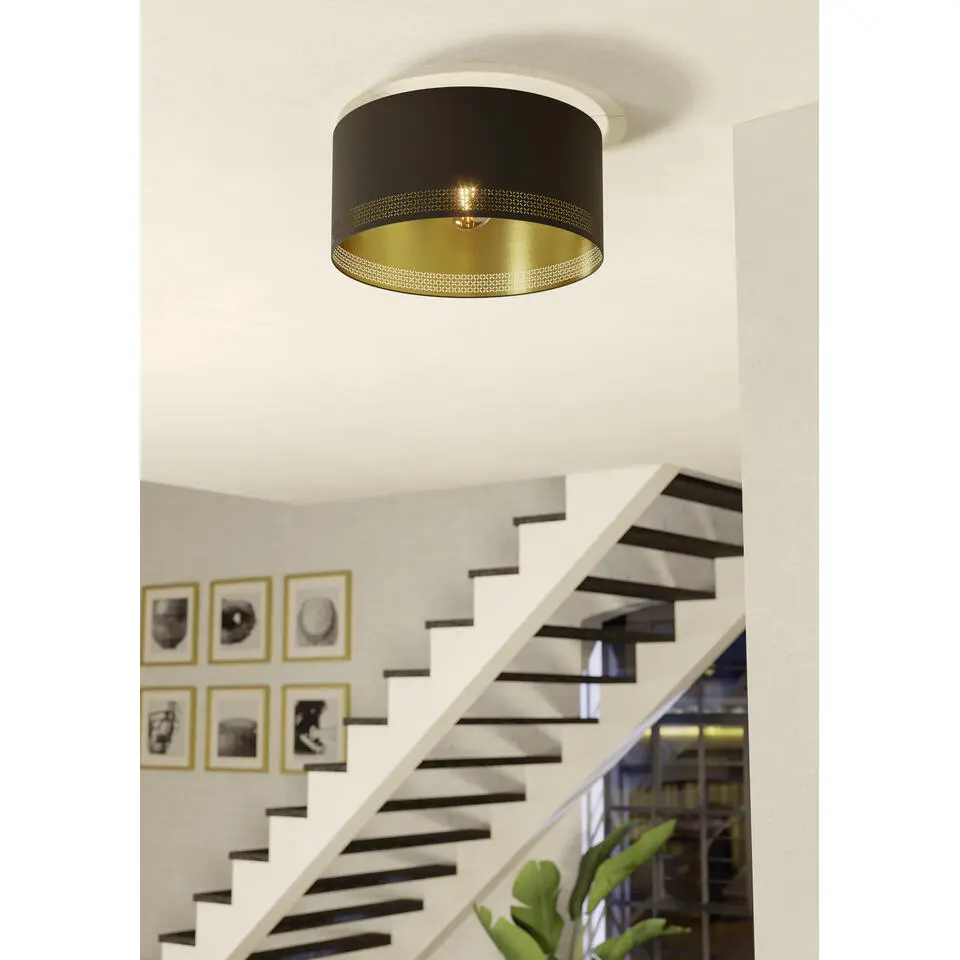 EGLOEsteperra-Plafondlamp-E27-&Oslash;47,5cm-Zwart