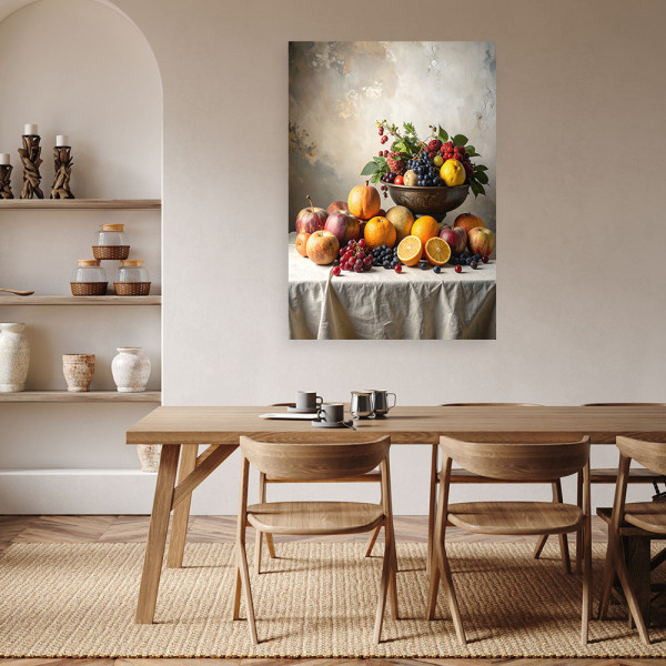 Obraz pionowy do salonu kuchni jadalni biura, Martwa natura owoce 20x30