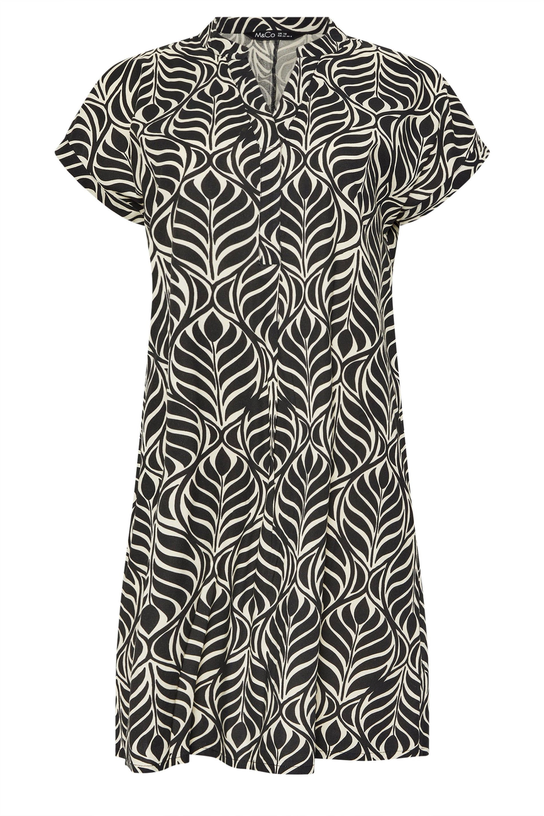 M&Co Leaf Print Mini Dress