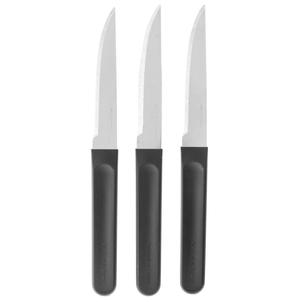 Couteau à steack lame microdentée x3