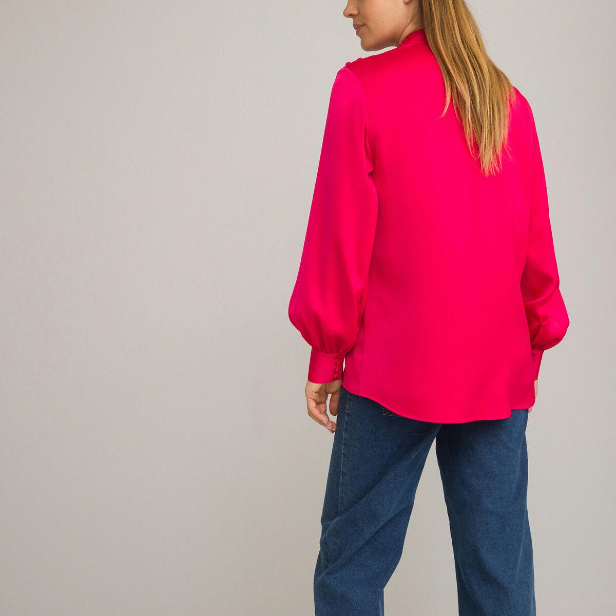 Blouse de grossesse col montant, manches longues