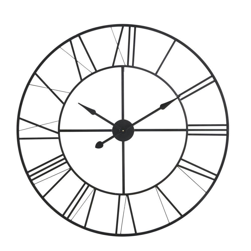 PAUL - Horloge en métal noir D105