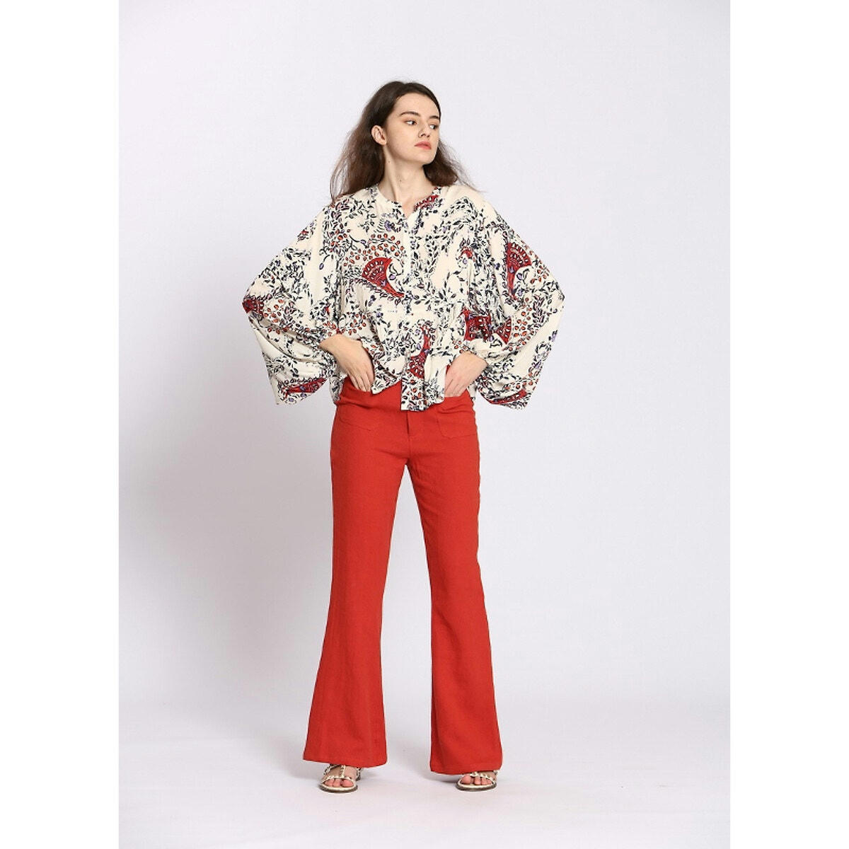 Blouse imprimée manches longues
