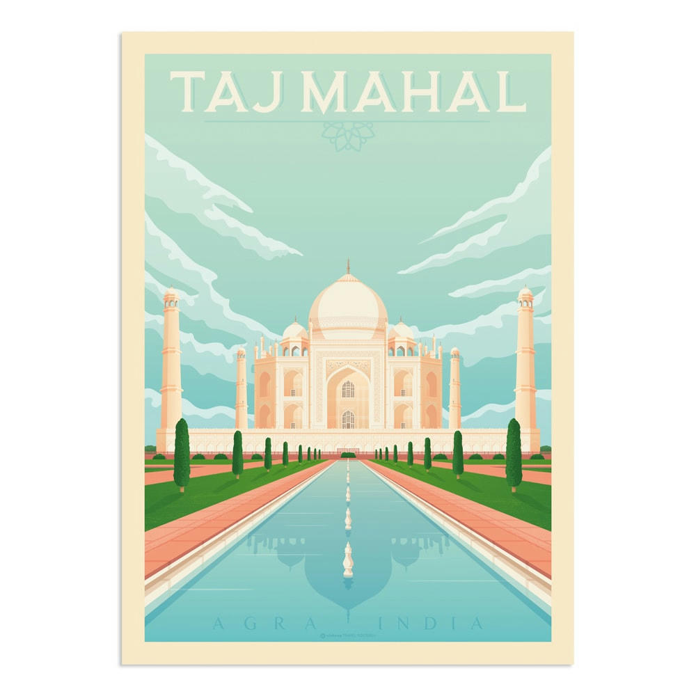 - Affiche Taj Mahal  50x70 cm