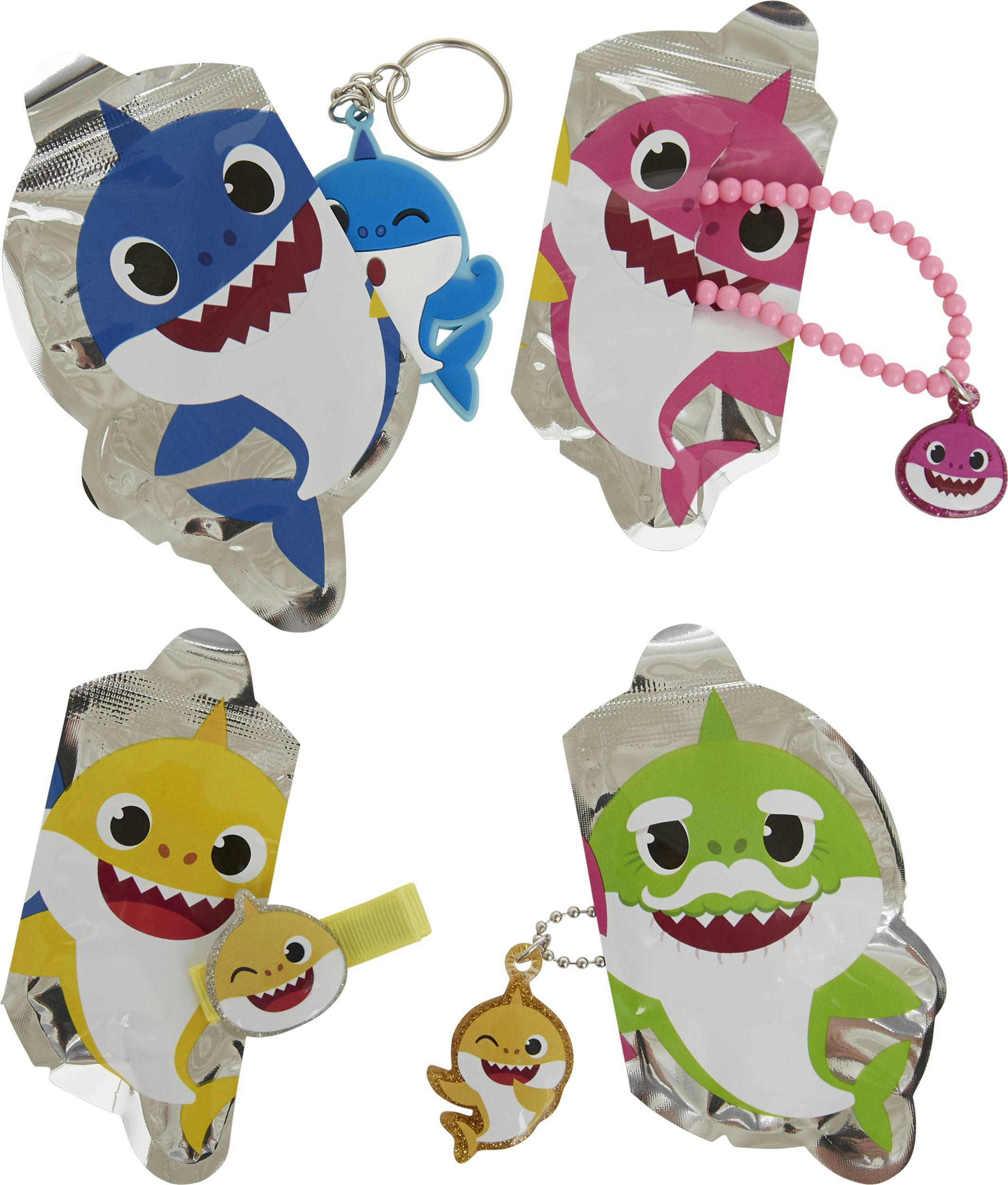 Baby Shark Mystery Foil Birthday Party Favours, 4-pc, Ages 3+