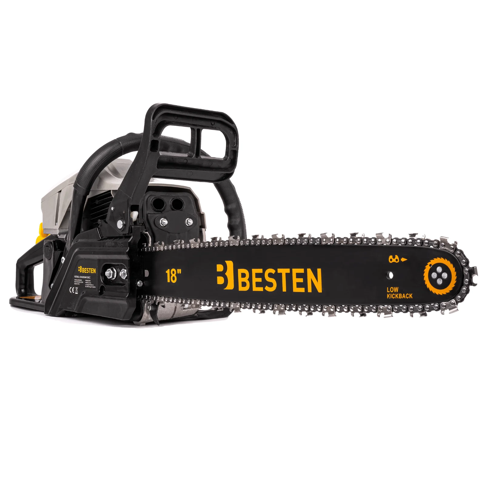Piła spalinowa 58cm 2,8kW, 2 prowadnice 16/18", BESTEN BE-2865