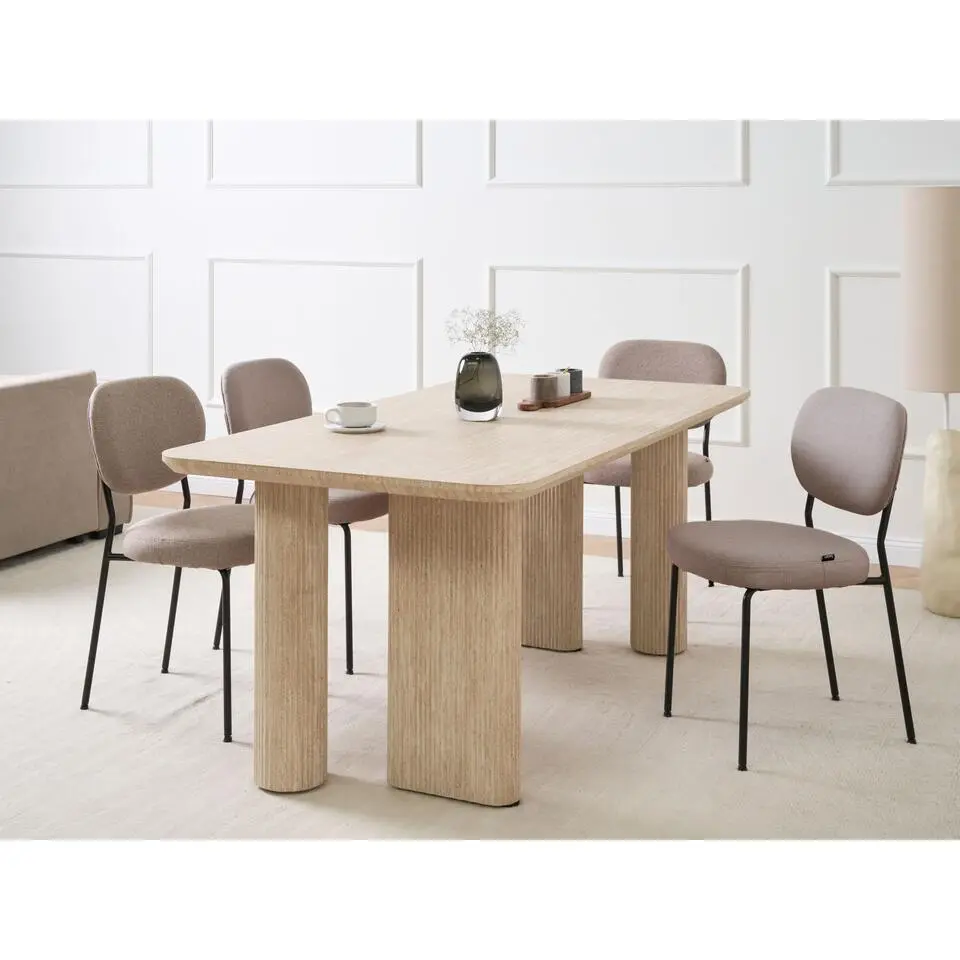 BARROY - Eettafel - Lichtbruin - 180 x 90 cm - MDF