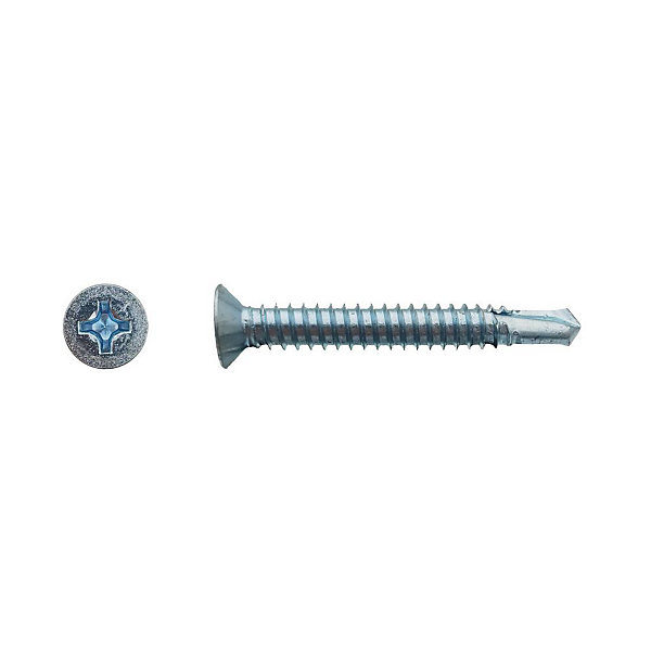 4 Coques de 100 Vis Autoperceuses Tête Cylindrique 4.8 x 19 mm - DIN 7504 M - Zingué blanc - D-Work