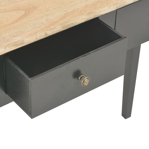 NNEVL Dressing Console Table Black 79x30x74 cm Wood