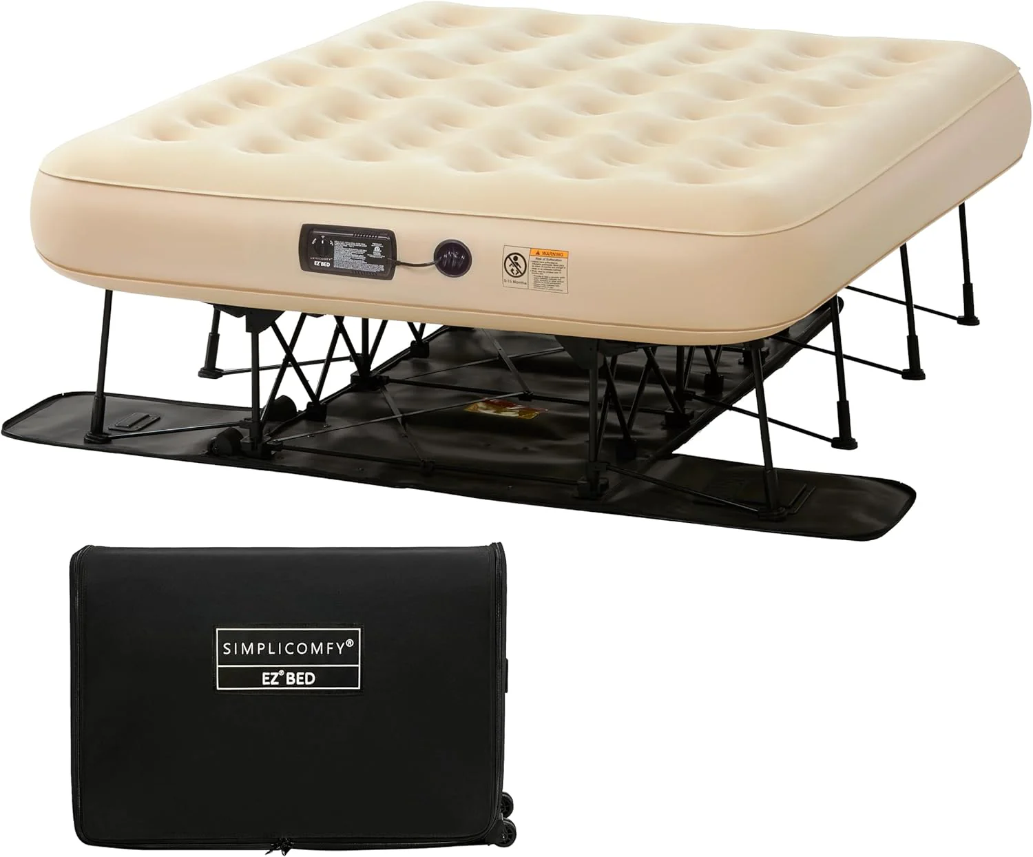 Simpli Comfy Queen EZ Air Mattress with Frame  Pump
