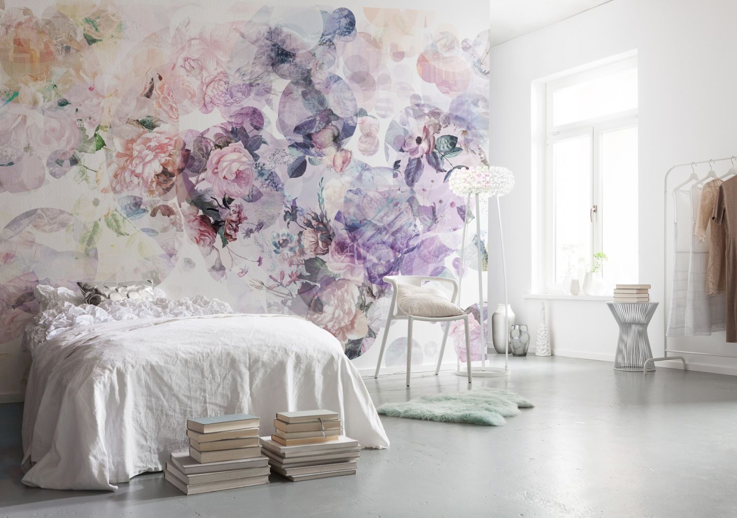 Komar fotobehang romantische bloemen multicolor - 368 x 248 cm - 611137