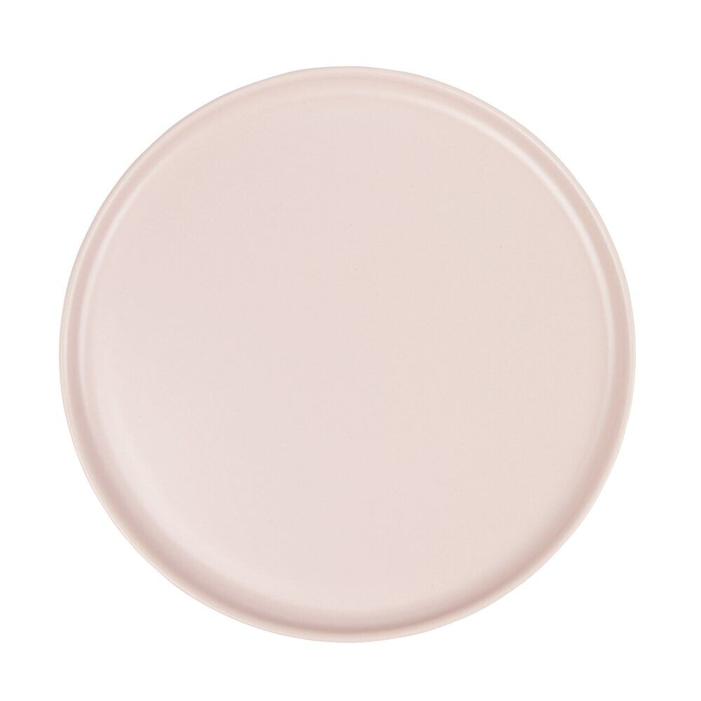 Assiette plate ronde Nordic porcelaine rose Ø28cm